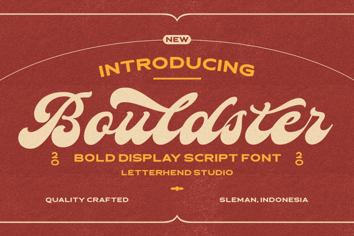 Bouldster - Bold Display Script Font | Letterhend Studio