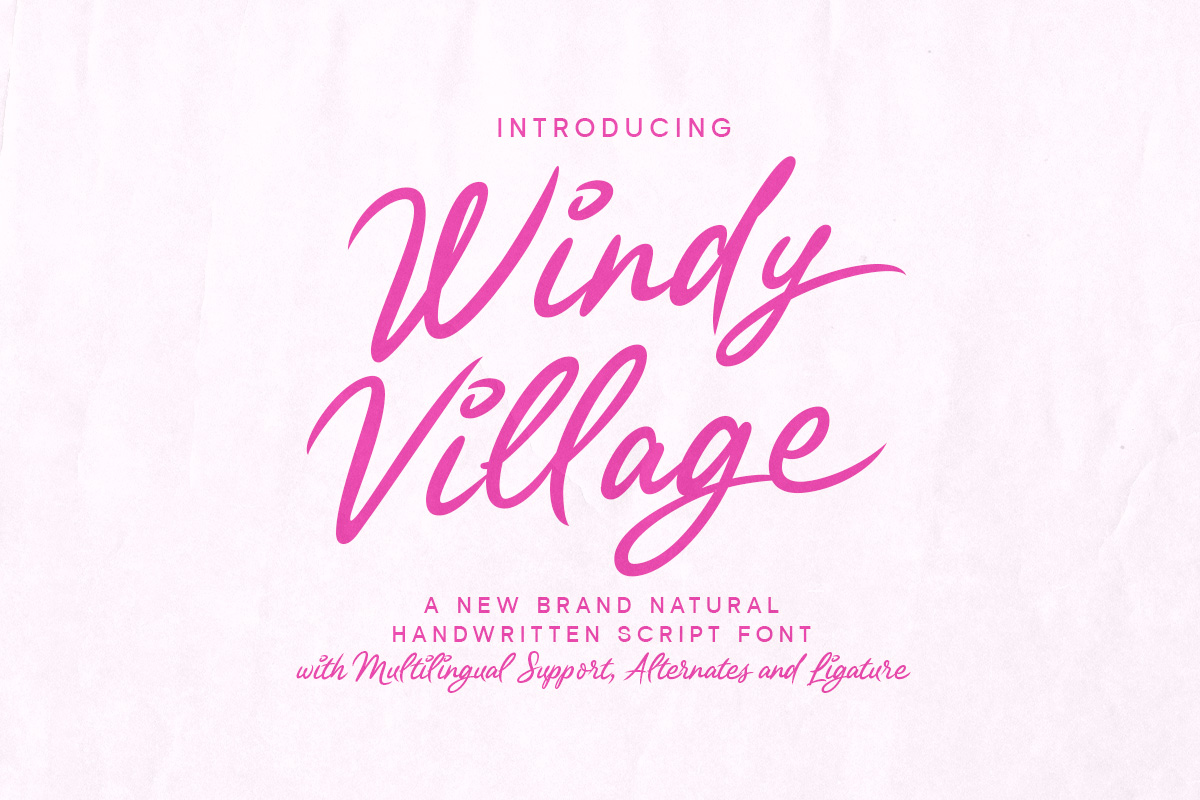 Windy Village Girly Handwritten | Letterhend Studio